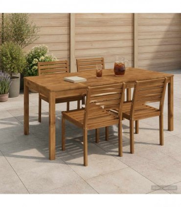 vidaXL Garden Dinner Table Natural 180 x 88.5 x 75 cm