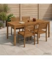 vidaXL Garden Dinner Table Natural 180 x 88.5 x 75 cm