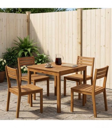 vidaXL Garden Dinner Table Natural 70 x 68.5 x 75 cm Solid Acacia Wood