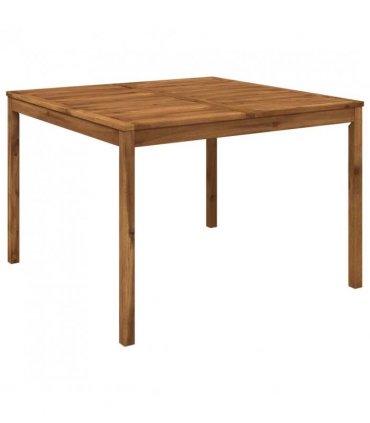 vidaXL Garden Dinner Table Natural 110 x 108.5 x 75 cm