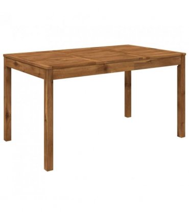 vidaXL Garden Dinner Table Natural 141 x 80.5 x 75 cm