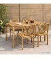 vidaXL Garden Dinner Table Whitewash 141 x 80.5 x 75 cm