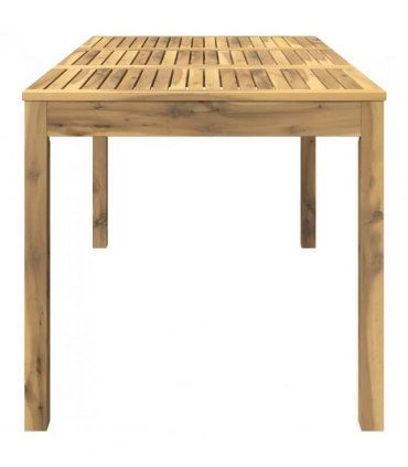 vidaXL Garden Dinner Table Whitewash 141 x 80.5 x 75 cm
