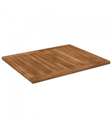 vidaXL Table Top 60.5 x 49 x 2 cm Rectangular Solid Acacia Wood — Colour: Natural