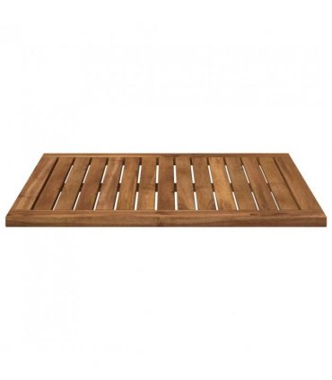 vidaXL Table Top 60.5 x 49 x 2 cm Rectangular Solid Acacia Wood — Colour: Natural