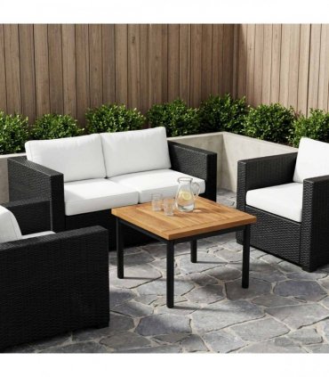 vidaXL Table Top 40.5 x 40 x 2 cm Rectangular Solid Acacia Wood — Colour: Natural