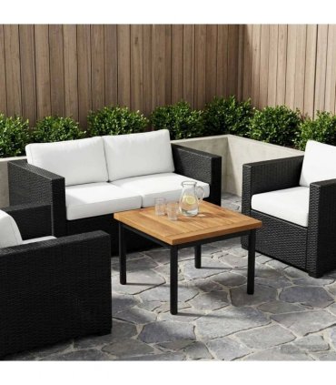 vidaXL Table Top 40.5 x 40 x 2 cm Rectangular Solid Acacia Wood — Colour: Natural