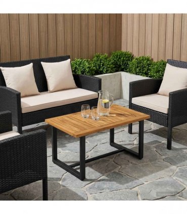 vidaXL Table Top 68.5 x 40 x 2 cm Rectangular Solid Acacia Wood — Colour: Natural