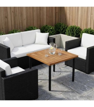 vidaXL Table Top 48.5 x 49 x 2 cm Rectangular Solid Acacia Wood — Colour: Natural