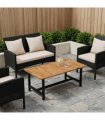 vidaXL Table Top 108.5 x 55 x 2 cm Rectangular Solid Acacia Wood — Colour: Natural