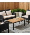 vidaXL Table Top 88.5 x 55 x 2 cm Rectangular Solid Acacia Wood — Colour: Natural