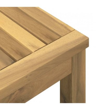 vidaXL Coffee Table Whitewash 48.5 x 49 x 45 cm Solid Acacia Wood