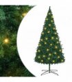 vidaXL Christmas Tree with Decorative String Lights Green 400 cm PVC — Model: with leds