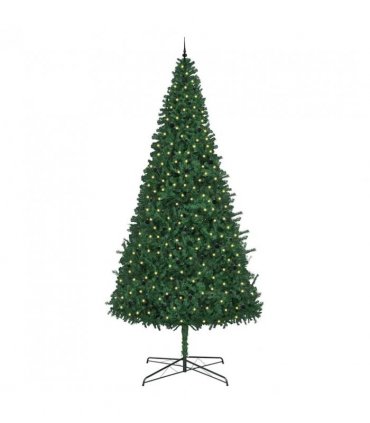 vidaXL Christmas Tree with Decorative String Lights Green 400 cm PVC — Model: with leds &black balls