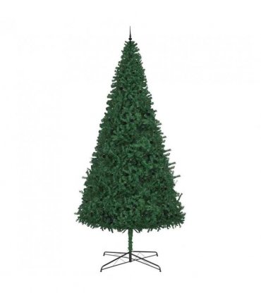 vidaXL Christmas Tree with Decorative String Lights Green 400 cm PVC — Model: with leds &black balls