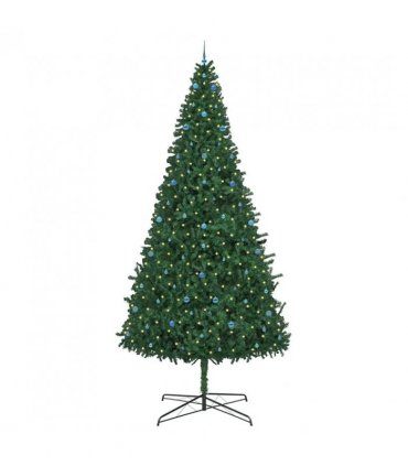 vidaXL Christmas Tree with Decorative String Lights Green 400 cm PVC — Model: with leds &blue balls