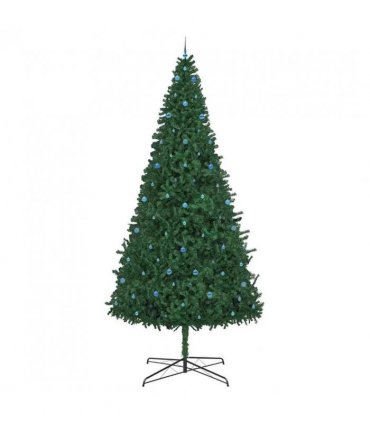 vidaXL Christmas Tree with Decorative String Lights Green 400 cm PVC — Model: with leds &blue balls