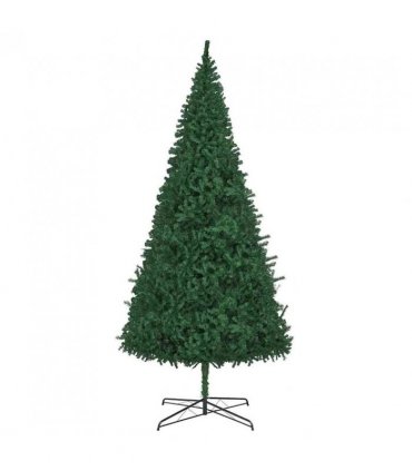 vidaXL Christmas Tree with Decorative String Lights Green 400 cm PVC — Model: with leds &silver balls