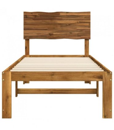 vidaXL Single Bed Frame with Headboard ROSTOCK Natural 90 x 190 cm