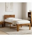 vidaXL Single Bed Frame with Headboard ROSTOCK Natural 90 x 190 cm — V0672361065