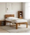 vidaXL Single Bed Frame with Headboard ROSTOCK Natural 90 x 200 cm — V0672361072