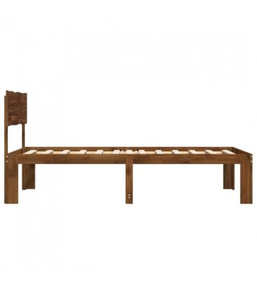 vidaXL Single Bed Frame with Headboard ROSTOCK Dark Brown 90 x 190 cm — V0672361080