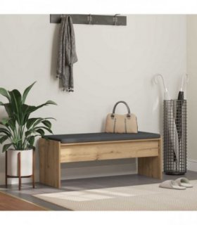vidaXL Hall Bench with Cushion Artisan Oak 103 x 38 x 40 cm