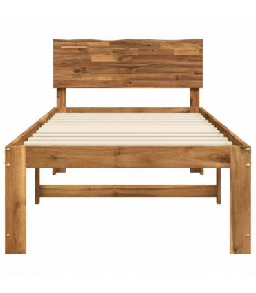 vidaXL Single Bed Frame with Headboard ROSTOCK Natural 90 x 200 cm — V0672361125