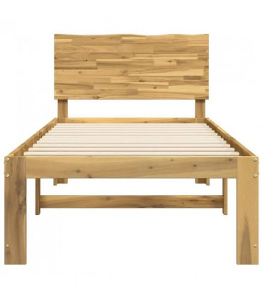 vidaXL Single Bed Frame with Headboard ROSTOCK Whitewash 90 x 190 cm — V0672361128