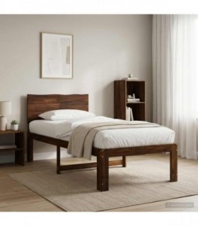 vidaXL Single Bed Frame with Headboard ROSTOCK Dark Brown 90 x 190 cm — V0672361131