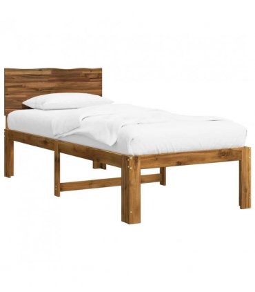 vidaXL Single Bed Frame with Headboard ROSTOCK Natural 90 x 190 cm — V0672361139