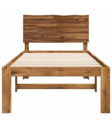vidaXL Single Bed Frame with Headboard ROSTOCK Natural 90 x 190 cm — V0672361139