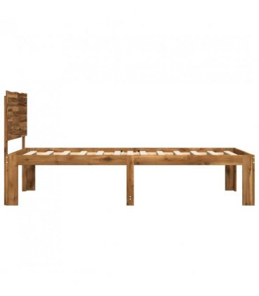 vidaXL Single Bed Frame with Headboard ROSTOCK Natural 90 x 190 cm — V0672361139