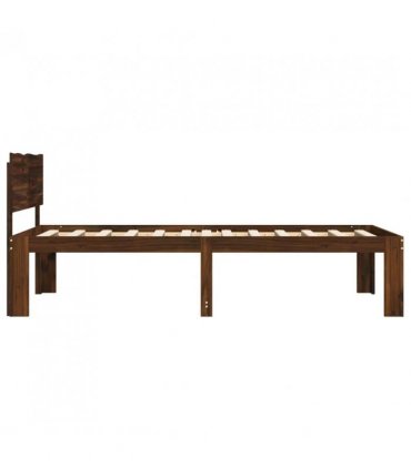 vidaXL Single Bed Frame with Headboard ROSTOCK Dark Brown 90 x 200 cm — V0672361140