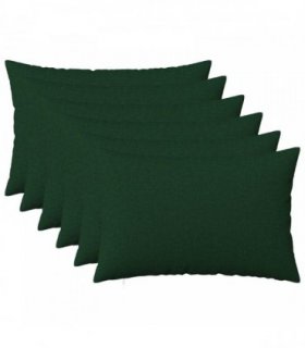 vidaXL Cushion with Pillow HEERLEN 6 pcs Dark Green Fabric — Size: 30 x 50 cm