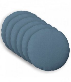 vidaXL Cushion with Pillow HEERLEN 6 pcs Jeans Blue Fabric — Size: Ø 50 cm