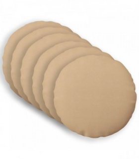 vidaXL Cushion with Pillow HEERLEN 6 pcs Cream Fabric — Size: Ø 50 cm