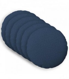 vidaXL Cushion with Pillow HEERLEN 6 pcs Blue Fabric — Size: Ø 50 cm