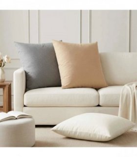 vidaXL Cushion with Pillow HEERLEN 2 pcs White Fabric — Size: 70 x 70 cm