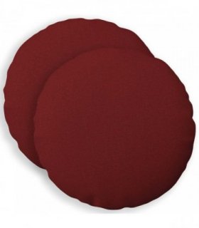 vidaXL Cushion with Pillow HEERLEN 2 pcs Wine Red Fabric — Size: Ø 50 cm