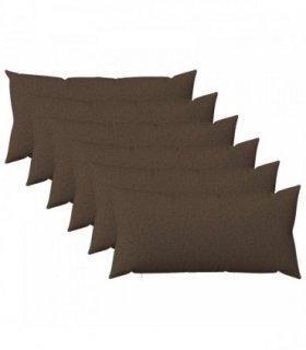 vidaXL Cushion with Pillow HEERLEN 6 pcs Taupe Fabric — Size: 40 x 70 cm