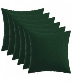 vidaXL Cushion with Pillow HEERLEN 6 pcs Dark Green Fabric — Size: 50 x 50 cm