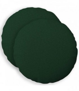 vidaXL Cushion with Pillow HEERLEN 2 pcs Dark Green Fabric — Size: Ø 40 cm