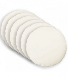 vidaXL Cushion with Pillow HEERLEN 6 pcs White Fabric — Size: Ø 60 cm