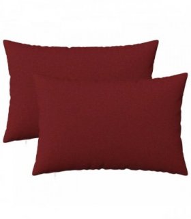 vidaXL Cushion with Pillow HEERLEN 2 pcs Wine Red Fabric — Size: 40 x 60 cm