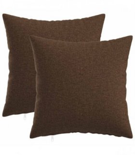 vidaXL Cushion with Pillow HEERLEN 2 pcs Brown Fabric — Size: 45 x 45 cm