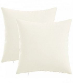 vidaXL Cushion with Pillow HEERLEN 2 pcs White Fabric — Size: 50 x 50 cm