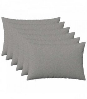 vidaXL Cushion with Pillow HEERLEN 6 pcs Cloud Grey Fabric — Size: 30 x 50 cm