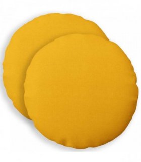 vidaXL Cushion with Pillow HEERLEN 2 pcs Light Yellow Fabric — Size: Ø 50 cm