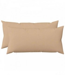 vidaXL Cushion with Pillow HEERLEN 2 pcs Cream Fabric — Size: 40 x 80 cm
